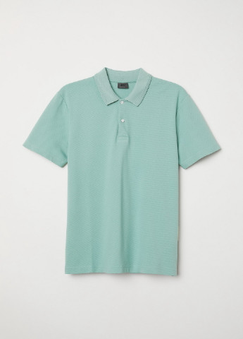 Зеленая футболка-поло для мужчин H&M