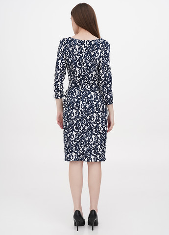 Темно-синее кэжуал платье футляр Laura Bettini с цветочным принтом
