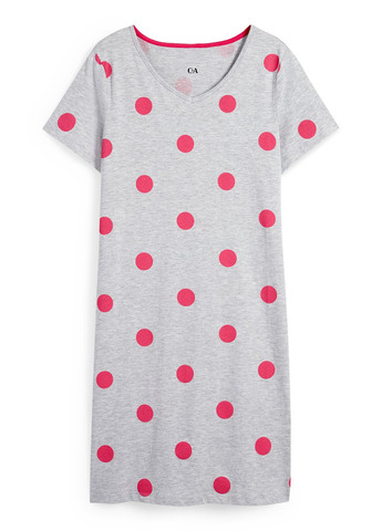 Сіра домашній сукня сукня-футболка C&A в горошок