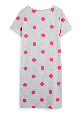 Сіра домашній сукня сукня-футболка C&A в горошок