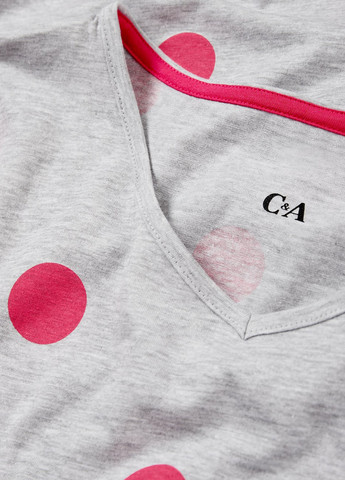 Сіра домашній сукня сукня-футболка C&A в горошок