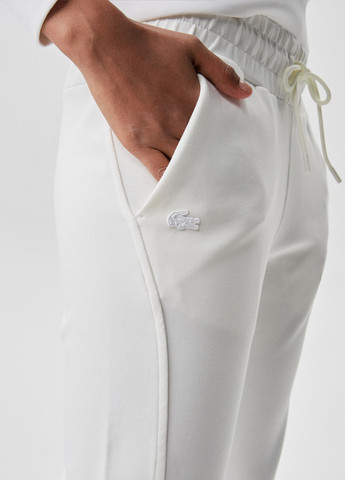 Белые спортивные, кэжуал демисезонные джоггеры брюки Lacoste
