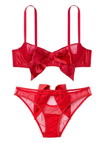 Красный демисезонный комплект (бюстгальтер, трусики) Victoria's Secret