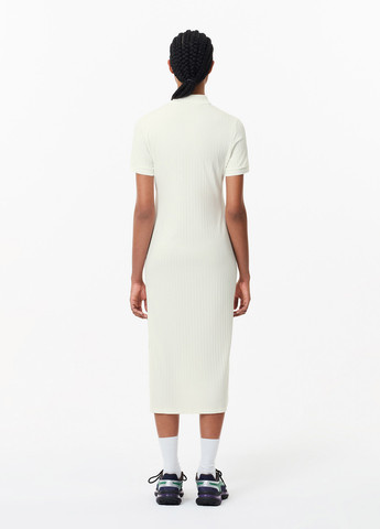 Світло-бежева кежуал сукня поло Lacoste однотонна