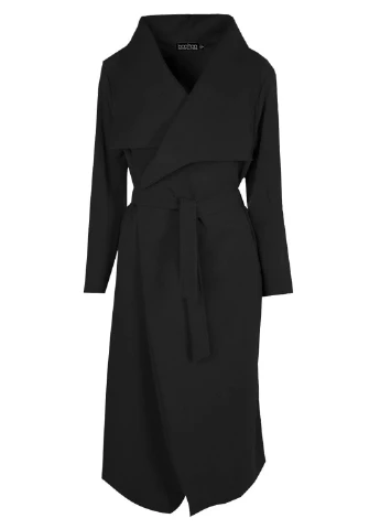 Черное демисезонное Пальто однобортное Boohoo