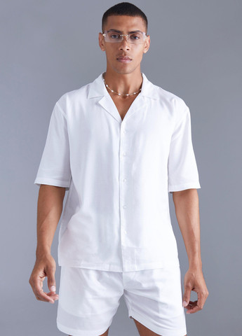 Белый летний костюм (рубашка, шорты) с шортами Boohoo