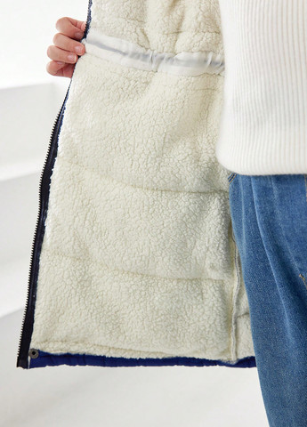 Темно-синя зимня куртка куртка-пальто SHEIN