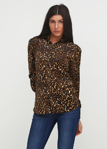 Коричневая кэжуал рубашка леопардовый Ralph Lauren