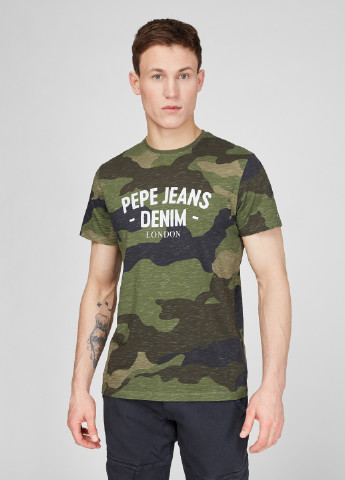 Хаки (оливковая) футболка Pepe Jeans
