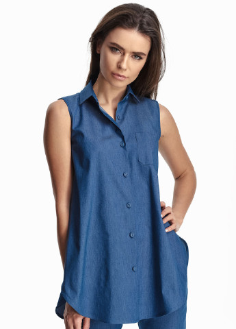 Синяя летняя блуза Natali Bolgar