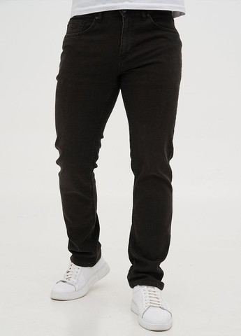 Серо-коричневые демисезонные прямые джинсы Trend Collection