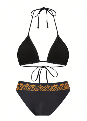 Комбінований літній купальник (ліф, трусики, парео) бікіні, роздільний SHEIN