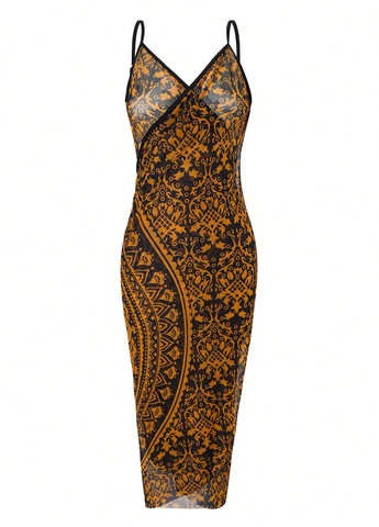 Комбінований літній купальник (ліф, трусики, парео) бікіні, роздільний SHEIN