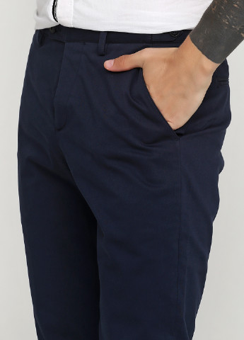 Темно-синие кэжуал демисезонные зауженные брюки Devred