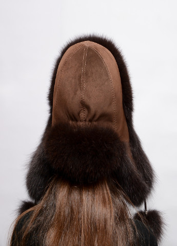 Женская меховая шапка ушанка из песца Меховой Стиль ушанка (212020595)