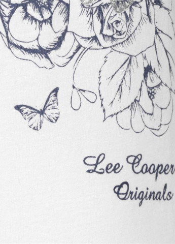 Белая летняя футболка Lee Cooper