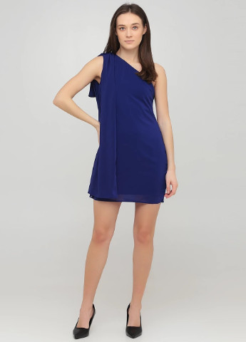Синее коктейльное платье однотонное AX Paris
