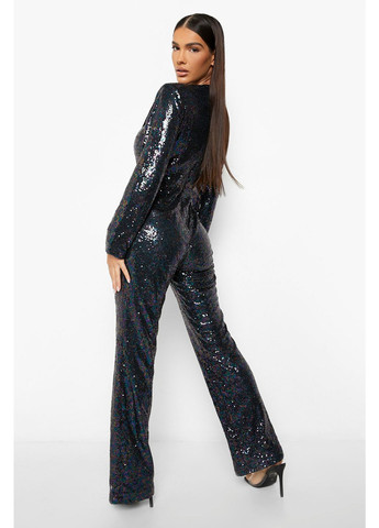 Комбінезон Boohoo комбінезон-брюки однотонний комбінований святковий, вечірній поліестер