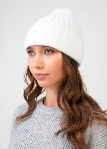 Зимняя теплая ангоровая женская шапка с отворотом без подкладки 551134 DeMari лайк ангора (237904117)