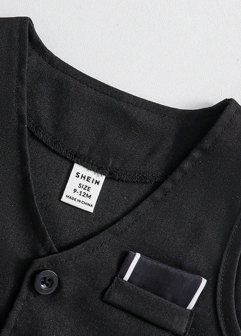 Черный демисезонный костюм (жилет, брюки) брючный SHEIN