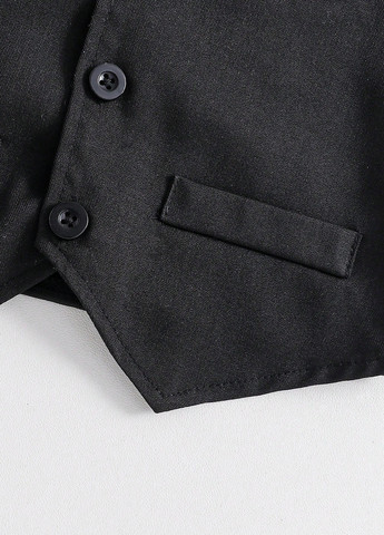 Черный демисезонный костюм (жилет, брюки) брючный SHEIN