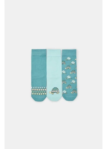Бірюзові шкарпетки жіночі бавовняні socks 110 (3пари) Legs малюнки (254993886)