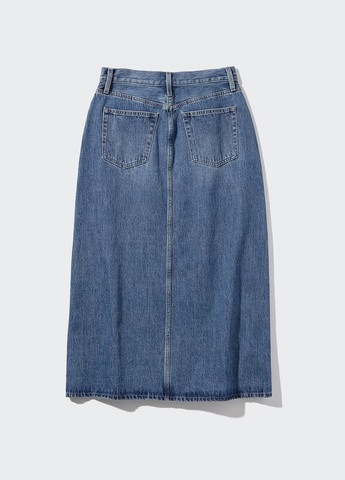 Синяя джинсовая варенка юбка Uniqlo