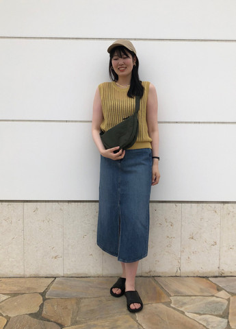 Синяя джинсовая варенка юбка Uniqlo