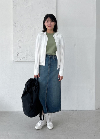 Синяя джинсовая варенка юбка Uniqlo