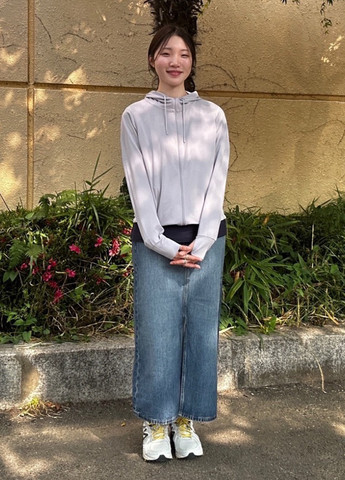 Синяя джинсовая варенка юбка Uniqlo