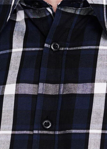 Темно-синяя кэжуал рубашка в клетку Pierre Cardin
