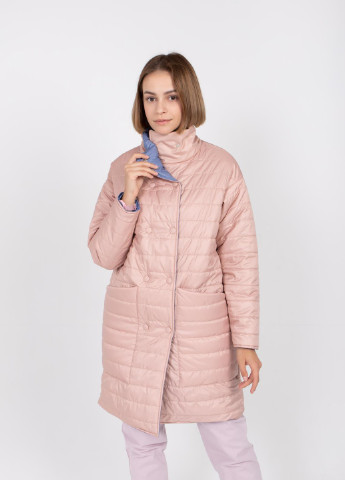 Рожева зимня жіноча двостороння куртка Feel and Fly Bethany Short Pudra / Blue