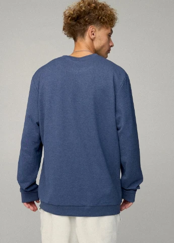 Синий свитшот мужской oversize /no flis/ YAPPI (252387055)
