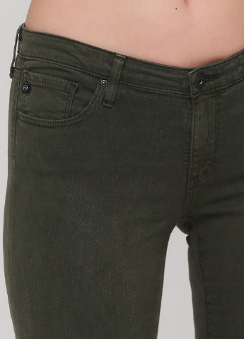 Хаки джинсовые демисезонные зауженные брюки Adriano Goldschmied