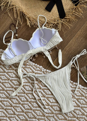 Білий літній роздільний купальник (ліф, трусики) балконет, роздільний NOVA VEGA