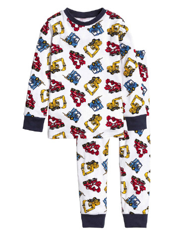 Белая всесезон пижама (кофта, брюки) H&M