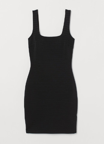 Чорна кежуал сукня бандажне H&M однотонна