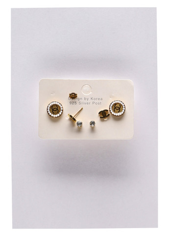 Серьги (3 пары) No Brand (340268821)