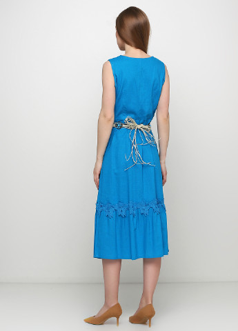 Темно-голубое кэжуал платье Ruta-S однотонное