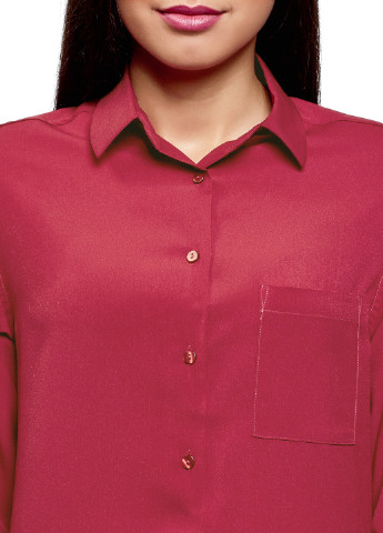 Бордовая демисезонная блуза Oodji