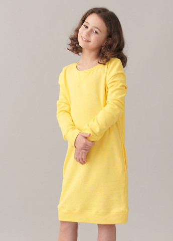 Жовтий кежуал сукня сукня-світшот Promin однотонна