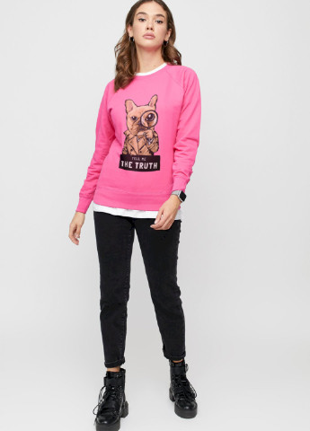 Розовый свитшот женский /no flis/ YAPPI рисунок (251375008)