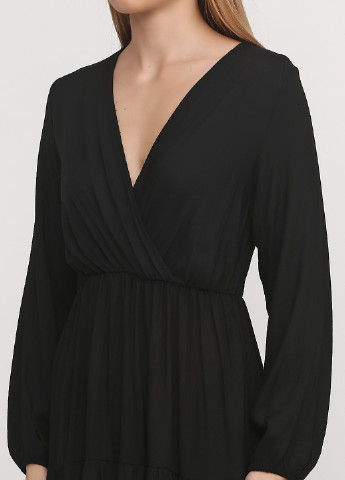 Черное кэжуал платье Pretty Woman с орнаментом