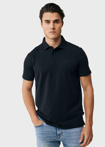 Черная футболка-поло для мужчин Mexx с логотипом