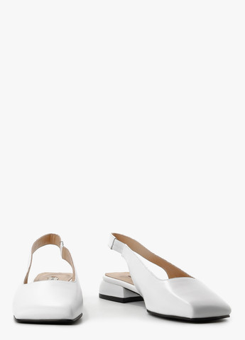 Le'BERDES Туфлі слінгбекі білий з натуральна шкіра, україна — демісезон (328003903)