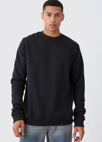 Чорний світшот Boohoo однотонний (340268780)