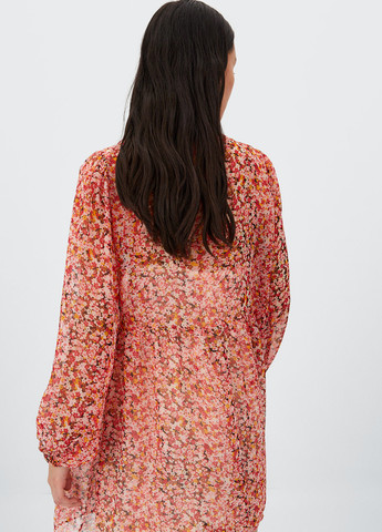 Комбинированное кэжуал платье а-силуэт Stradivarius с цветочным принтом