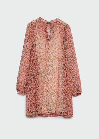 Комбинированное кэжуал платье а-силуэт Stradivarius с цветочным принтом