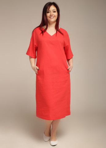 Красное кэжуал платье Maxiline