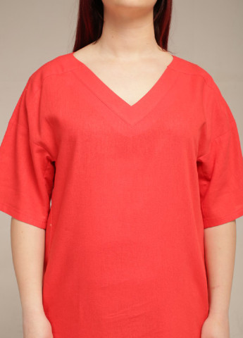 Красное кэжуал платье Maxiline